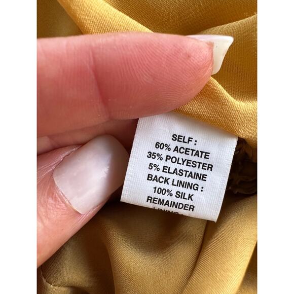 Vintage Kay Unger GOLD Damask Animal Print Blazer Jacket Evening Size 6 Formal - Picture 8 of 11